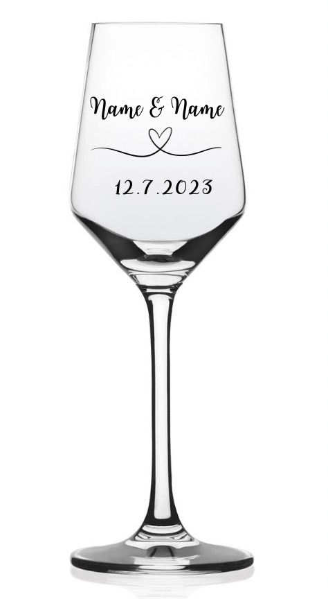 Personalisiertes Weinglas - Verschiedene Designs